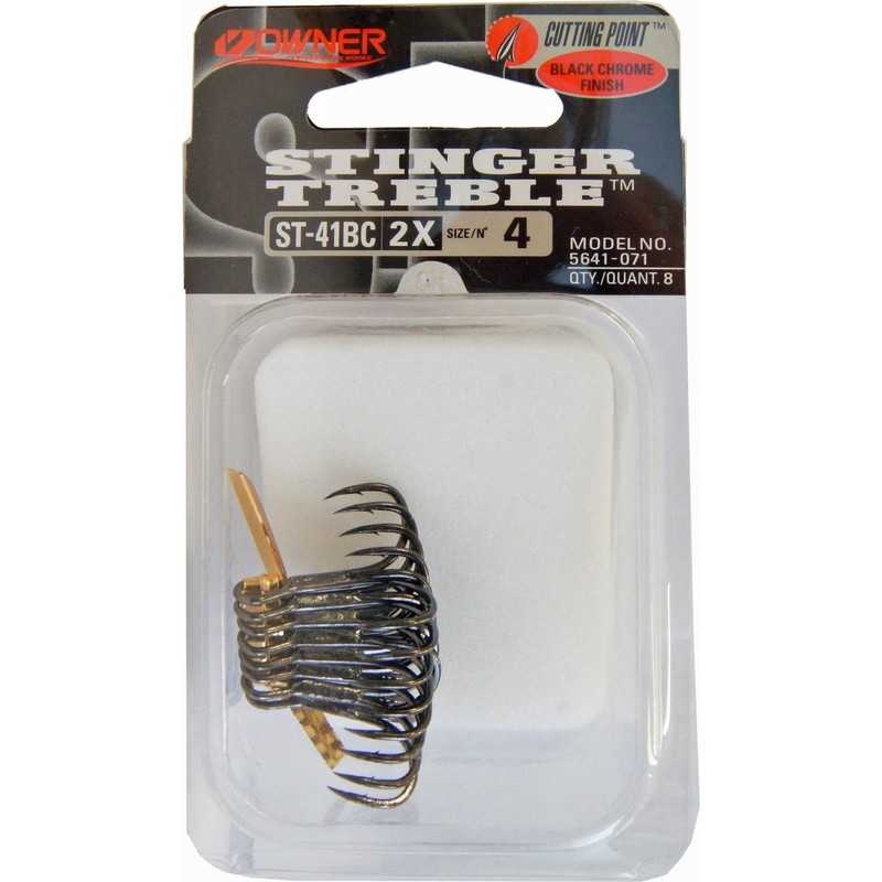 Owner ST41BC Stinger Treble Hook 4 Qty 8