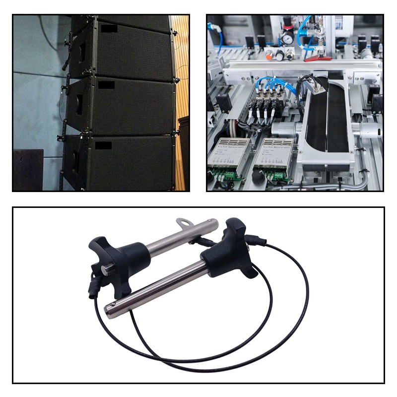 2Pcs Triangular Cap Ball Locking Pins with Button Handle, 304