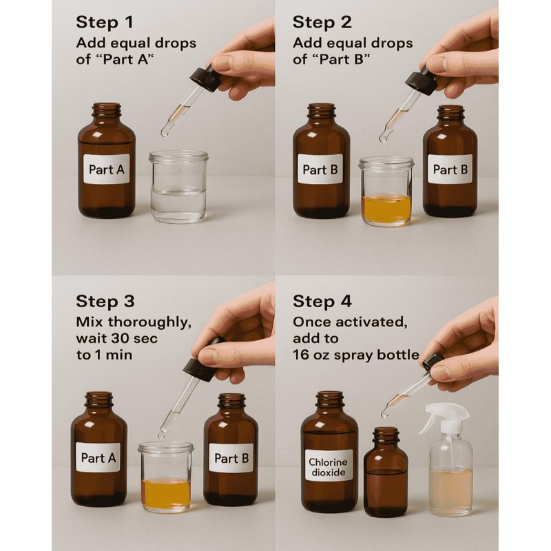 Crystal Clear Lab Chlorine Dioxide Kit | Hydrochloric Acid 4-5%