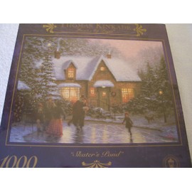 Thomas Kinkade 1000 Piece Piece Jigsaw Puzzle Skater's Pond