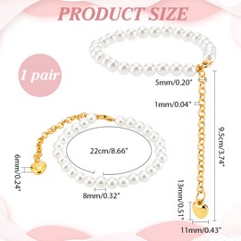 PH PandaHall High Heel Shoe Strap Laces with Beads to Hold Wide Shoes with High Heels, Removable Laces and Ankle Accessories, Anti-Locking., gold-coloured