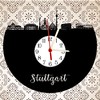 bigcopy e.K. Stuttgart Wall Clock with Dial, Record Clock with