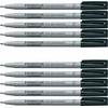 Staedtler Lumocolor 316 Fine Pen Universal Pen Non-Permanent Black 10