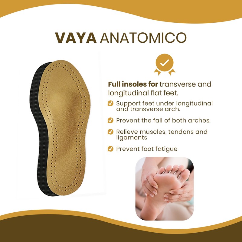 Vaya Anatomico Orthopaedic Insoles with Activated Carbon for Transverse and