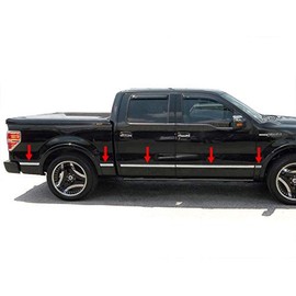 Tyger Auto Made in USA! Compatible with 2009-2014 Ford F-150 Crew 6.5' Short Bed with Fender Flare 1.5" Wide 12PC Generic Body Side Molding Trim