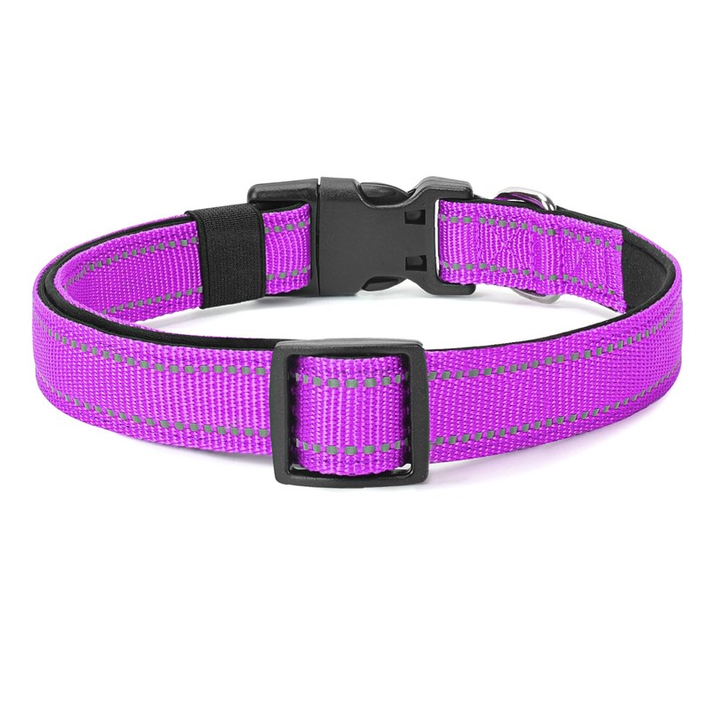PenSeepet Reflective Dog Collar Padded with Soft Neoprene Breathable Quick