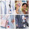 Retractable Key Ring with ID Card Holder, 3 Pieces Lanyard