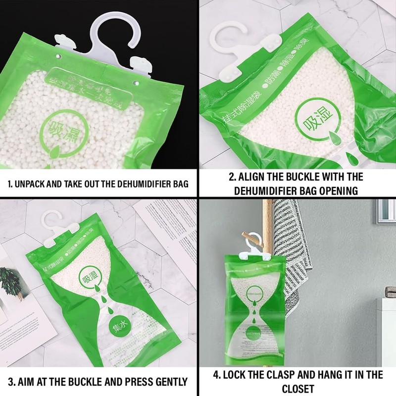 Wardrobe Dehumidifier - Dehumidifier Hanging Bag With Hooks - Interior