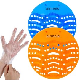 Urinal Deodorizer Screens 50 Pack Anti-Splash Urinal Screen Urinal Deodorizer Odor Freshener for Public Restrooms Restaurants Cafes Bars Schools Fits Wet & Dry Urinals(25pcs Blue+25pcs Orange)