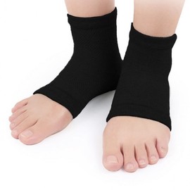 2 sets of heel care gel foot pads (black) Moisturizing socks