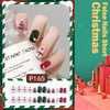 Christmas Short False Nails, 24pcs Square Press On Nails Short,