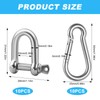 cersaty® Pack of 10 Shackles, 304 Stainless Steel Shackles with