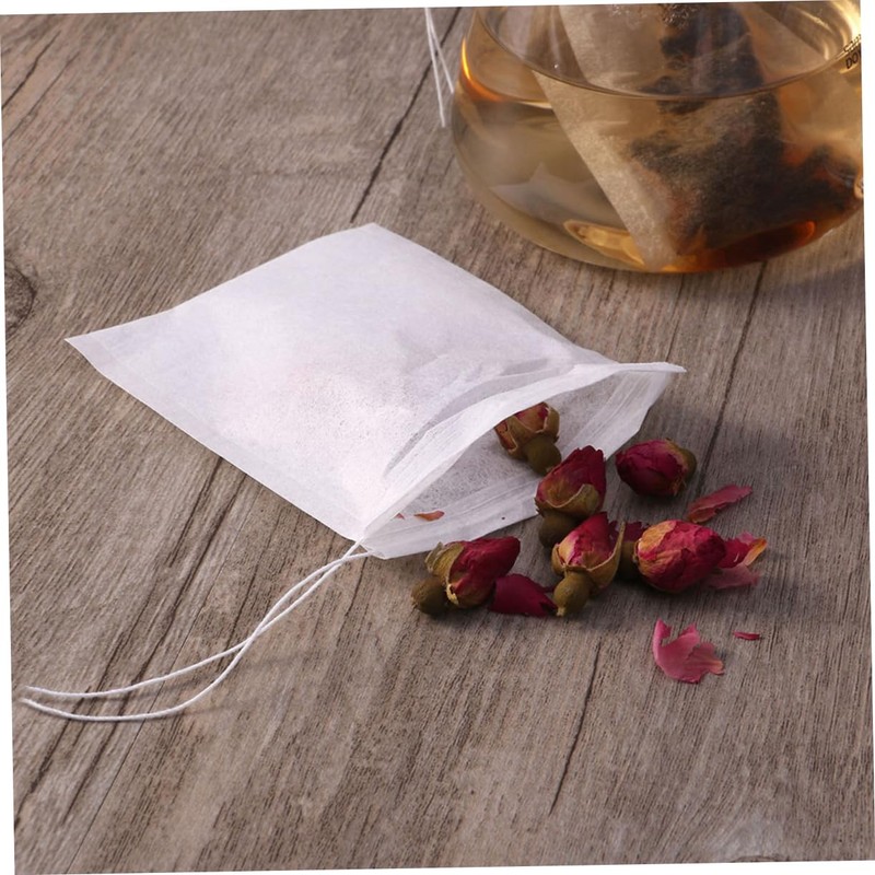 Alipis 2sets Loose Leaf Tea Filter Bag Reusable Drawstring Tea