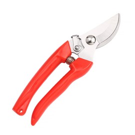 Curve Gardening Scissor with Sharp Stainless Steel Blade Garden Shears for Cutting Flowers Trimming Plants of Yard Florist Flower Rose Herb Hedge Bonsai and Fruits Picking (Red Handle)