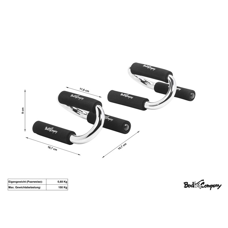 Bad Company Premium Push-Up Handles I Push Up Stand Bar
