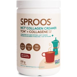 Sproos MCT Collagen Creamer 220 g – Mezcla de Colágeno Marino y MCT en Polvo Neutro, Keto‑Friendly (Sproos)