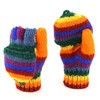 LOUDelephant Chunky Wool Knit Fingerless Shooter Gloves - Stripe -