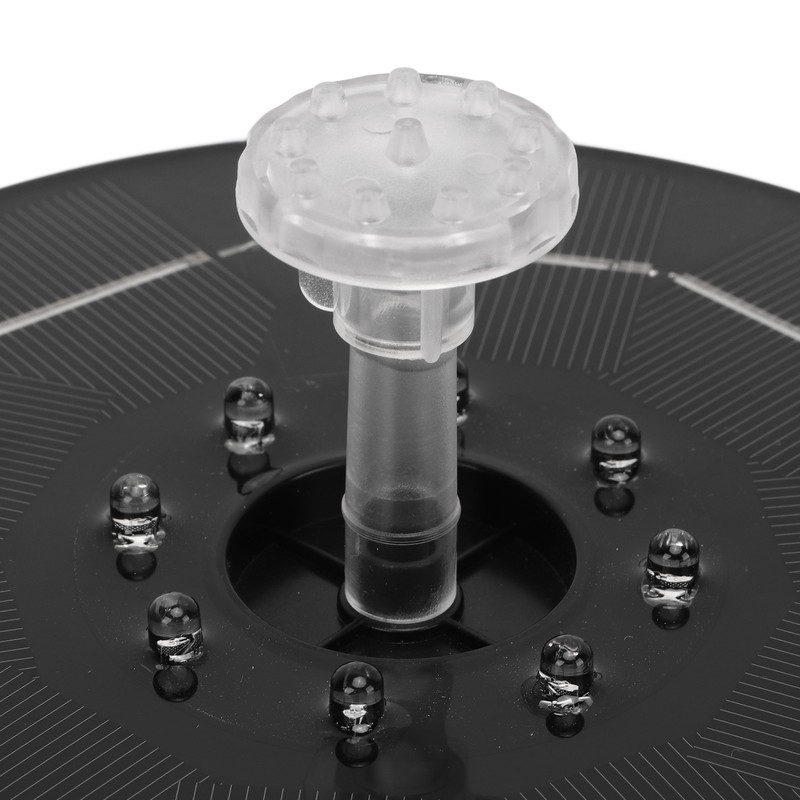 Solar Fountain LED Colorful Lighting Solar Powered Floating Bird Bath