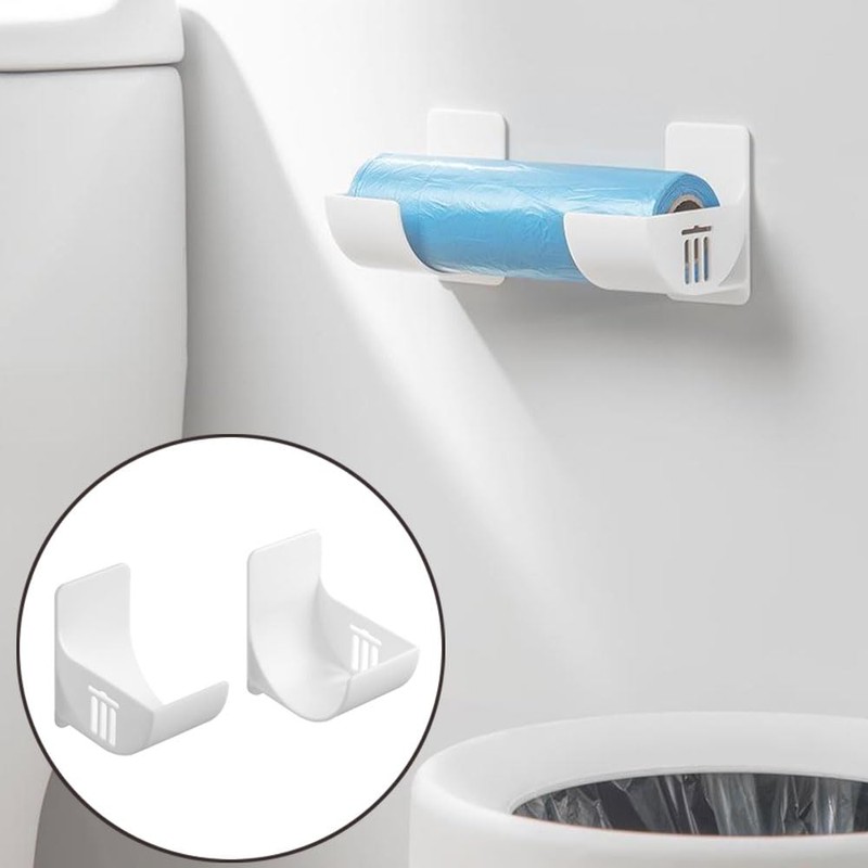 2 Pairs Trash Bag Holder, No Hole Garbage Bag Holder,