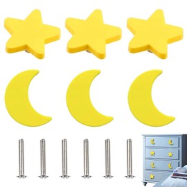 Dilightnews Pack of 6 Door Handles for Children's Room, Furniture Knobs, Door Handle, Children's Cupboard Handle, Drawer Knob, Made of Rubber, for Drawers, Cupboards, Children's Room