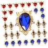 Healvian 60pcs Nail Rhinestones for Women Heart-Shaped Nail Art Charms