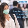 CareMates Soft Disposable 3-Ply Elastic Earloop Patient Mask, Fluid Resistance,
