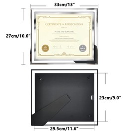 SESEAT 8.5 x 11 Certificate Document Frame Packs4 Diploma Glass Picture Frames for Tabletop