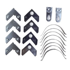 1Set /18Pcs Metal L Shaped Right Angle Bracket Flat Plate Fastener Tapped Corners Gasket Photo Frame Hangers Spring Clip