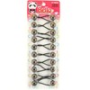Bello Twinbead Dark Brown Hair Elastics - 10 Pcs.