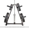 Marcy Olympic Weight Plate Tree Storage Rack & Vertical Bar