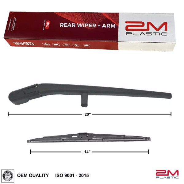 2MPLASTIC Rear Wiper Arm & Blade For Jeep LIBERTY 2008