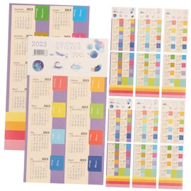 GRIRIW 9packs Calendar Stickers Color-Coded Monthly Planner Tabs for Easy Scheduling Portable Sticky Book Tabs for Journals and Organizers for Home Office School
