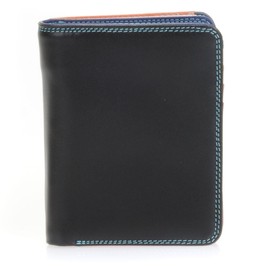mywalit Medium Leather Zip Wallet | 3 Card Slots | ID Window & Note Section | Coin Pockets & Pen | Black Pace | Stylish & Compact Accessory for Men & Women | Perfect for Everyday Use
