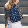 Duduho Nautical Anchor Navy Blue Backpack 15.7 Inch Laptop Backpack