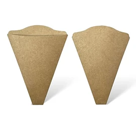 100 Conos Crepas Kraft Grado Alimenticio