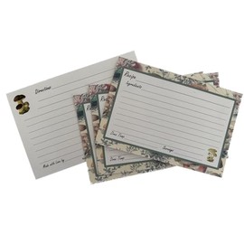 Botanical Garden Mushroom Recipe Card 4"x6" Large Recipe Card Floral Cute Recipe Card Kitchen Gifts (Pack of 40)