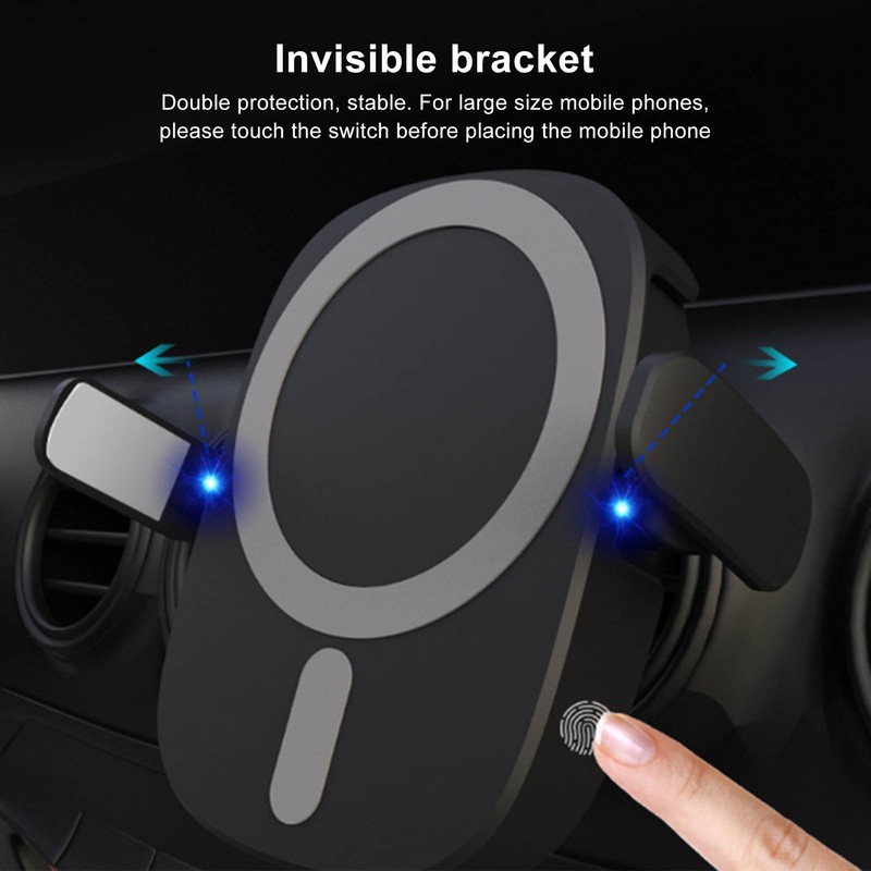 Wireless Car Charger 15W 360° Rotation Magnetic Universal Air Vent