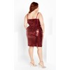 City Chic Women's Plus Size Girly Sequin Dress, Ruby, 12