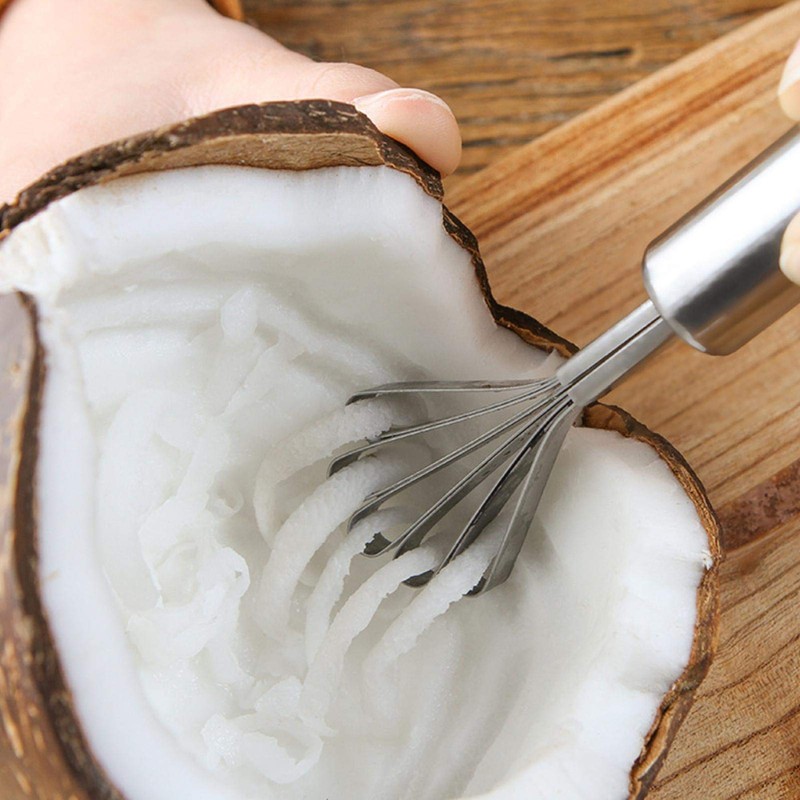 Coconut Scraper Stainless Steel Household Kitchen Tool Coconut Slicer for