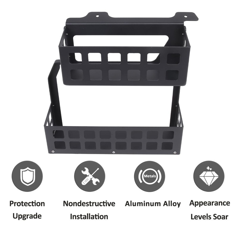 JONKOKO Car Trunk Storage Basket Organizer Side Cargo Rack Modular