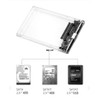 Clear 2.5" Hard Drive Case, USB 3.0 Compatible, SATA Connection,