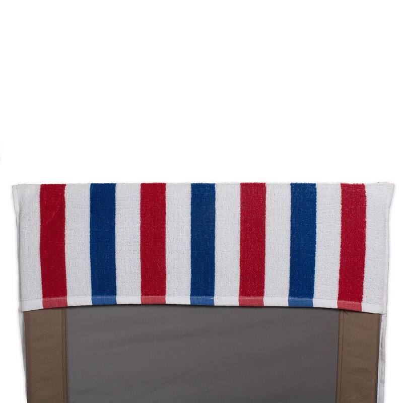 DII Stripe Beach Lounge Chair Towel with Fitted Top Pocket,