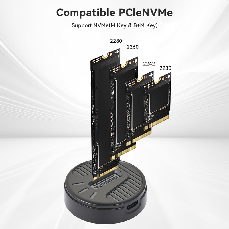 ELUTENG Single M.2 NVMe to USB C/USB A Docking Station