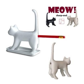 Monsterzeug Sharpener Sharp End Cat Kitty Funny Office Gadget Cool Desk Gift Idea White