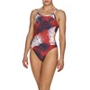 ARENA Palm Forest Challenge Back MaxLife One Piece Swimsuit, Red