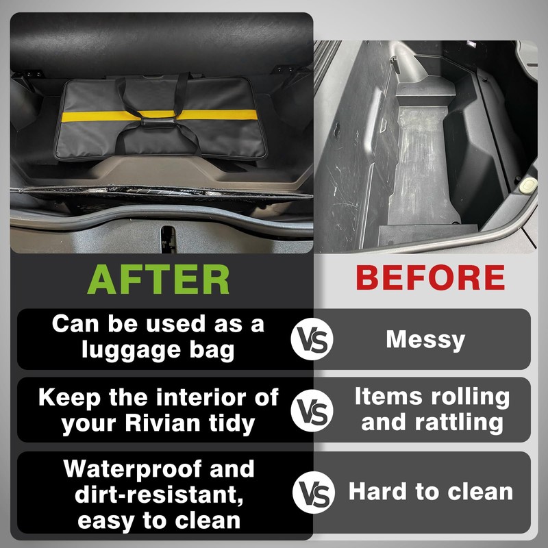 BestEvMod Compatible with Rivian R1T R1S Frunk Insulated Cooler Bag
