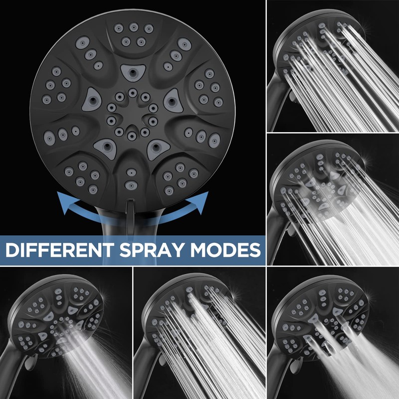 6-Mode High Pressure Handheld Shower Head Set, Consumer Reports Recommended