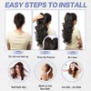 Ponytail Extension 24 Inch Claw Clip in Ponytail Extension for