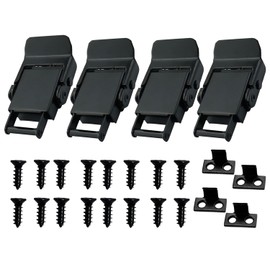 Stainless Steel Spring Loaded Black Draw Latches & Tension Latches Toggle Hasp Clamp Toggle Latch Clamp Mini Latch for LED Display Box Wooden Case Toolboxes Latch Lock with Screws 4 PCS