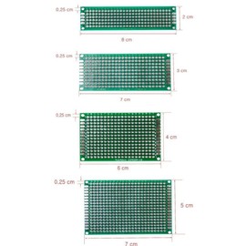 EasyWordMall 20pcs 2x8 3x7 4x6 5x7CM PCB Universal Printed Circuit Board Electronic Circuit Board Double Sided DIY Bread Dough 1.6mm Thickness 2.54mm Pitch